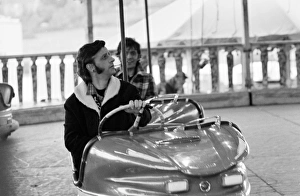 Ringo Starr and David Essex on the dodgem Ringo Starr and David Essex on the dodgem