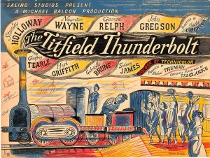 Prints of designed by Edward Bawden (1903-1989) London Prints: Titfield Thunderbolt UK Quad Print