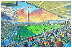 Franklins Gardens Stadium Fine Art - Northampton Saints Rugby Franklins Gardens Stadium Fine Art - Northampton Saints Rugby