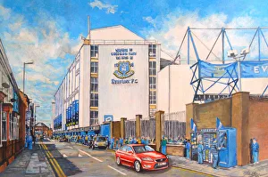 Goodison Park Stadium 'Going to the Match' Fine Art - Everton FC Goodison Park Stadium 'Going to the Match' Fine Art - Everton FC