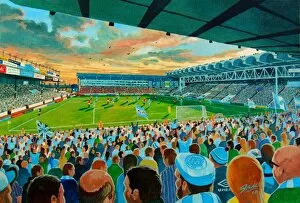 Soccer Collection: Maine Road Stadium Fine Art - Manchester City Football Club
