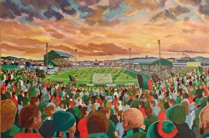 Soccer Collection: The Oval Stadium Fine Art - Glentoran Football Club