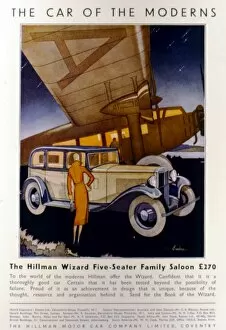 Advertisement for Hillman Wizard Family Saloon car