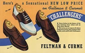 Good shoes will take you good places Collection: Advertisement for Feltman & Curme Shoes. ca. 1940, Advertisement for Feltman & Curme Shoes