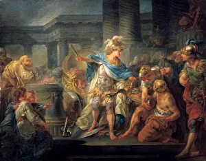 Alexander cutting the Gordian Knot oil on canvas. Jean-Simon Berthelemy (1743-1811) Alexander cutting the Gordian Knot oil on canvas. Jean-Simon Berthelemy (1743-1811)
