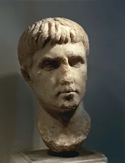Algeria, Head of the Roman Emperor Augustus (Gaius Julius Caesar Octavianus, 63 B.C Algeria, Head of the Roman Emperor Augustus (Gaius Julius Caesar Octavianus, 63 B.C