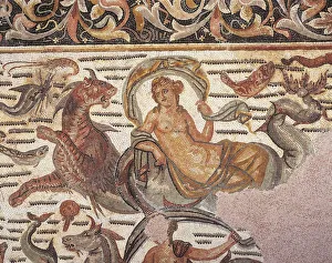 Algeria, Mosaic work depicting the Nereids from the Procurator Villa, discovered in 1870 Algeria, Mosaic work depicting the Nereids from the Procurator Villa, discovered in 1870