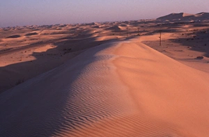 Algeria, Sahara desert, Frost on sand dunes Algeria, Sahara desert, Frost on sand dunes