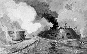 American Civil War, battle of ironclads American Civil War, battle of ironclads