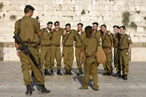 Armed Israeli soldiers at Jerusalem Western Wall Armed Israeli soldiers at Jerusalem Western Wall