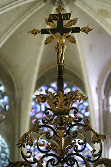 Auxerre Saint Etienne cathedral crucifix Auxerre Saint Etienne cathedral crucifix