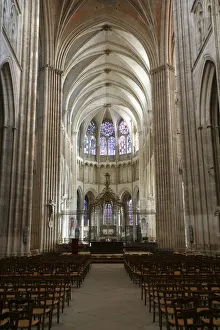 Auxerre Saint Etienne cathedral nave Auxerre Saint Etienne cathedral nave