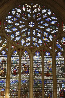 Auxerre Saint Etienne cathedral rose window Auxerre Saint Etienne cathedral rose window