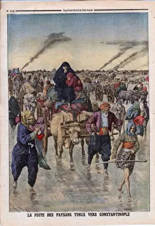 Balkan War: Flight of Turkish peasants Balkan War: Flight of Turkish peasants