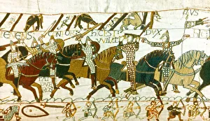 Bayeux Tapestry 1067: William of Normandy (William I, the Conqueror) at Battle of Hastings Bayeux Tapestry 1067: William of Normandy (William I, the Conqueror) at Battle of Hastings