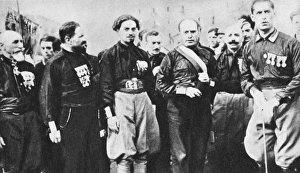 Benito Mussolini leading march on Rome, 1922 Benito Mussolini leading march on Rome, 1922