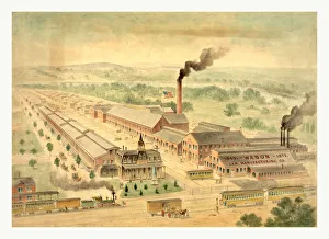 Birds Eye View Of Wason Car Manufacturing Co Birds Eye View Of Wason Car Manufacturing Co