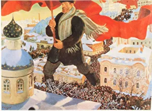 Bolshevist, After painting by Boris Kustodiev, Russia Bolshevist, After painting by Boris Kustodiev, Russia