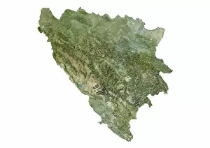 Bosnia and Herzegovina Collection: Bosnia and Herzegovina, Satellite Image