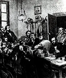 Breaking up of a meeting of the Social Democrats Breaking up of a meeting of the Social Democrats