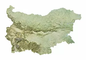 Bulgaria Collection: Bulgaria, Relief Map