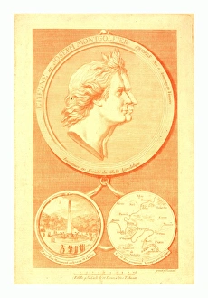 Bust-length double profile of the Montgolfier brothers, French balloonists; after