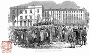 Chartists processing from the mass meeting on Kennington Common towards Blackfriars Chartists processing from the mass meeting on Kennington Common towards Blackfriars