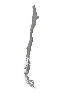 Chile, Relief Map