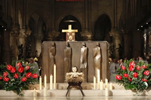 Christmas celebration in Notre Dame cathedral Christmas celebration in Notre Dame cathedral