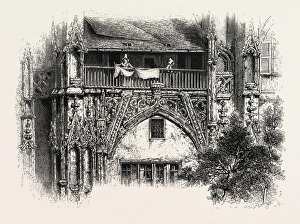 CHURCH OF ST. LAURENS, ROUEN, NORMANDY AND BRITTANY, FRANCE, 19th century engraving CHURCH OF ST. LAURENS, ROUEN, NORMANDY AND BRITTANY, FRANCE, 19th century engraving