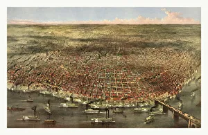 The City Of St. Louis By Currier & Ives The City Of St. Louis By Currier & Ives
