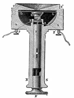 Cross-section of Edisons lamp-black Cross-section of Edisons lamp-black