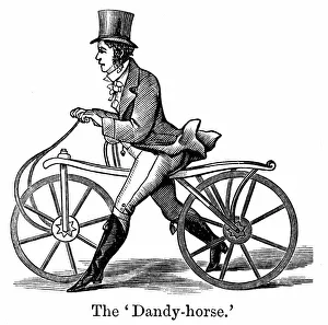 A Dandy-Horse or Draisienne of the type fashionable in about 1820 A Dandy-Horse or Draisienne of the type fashionable in about 1820