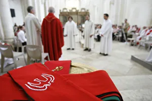 Deacon ordination in Pontigny abbey church Deacon ordination in Pontigny abbey church