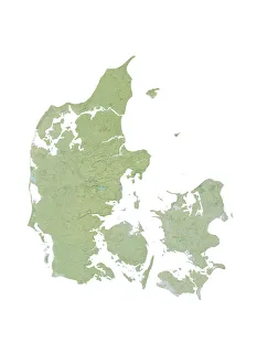 Denmark, Relief Map