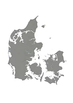 Denmark, Relief Map