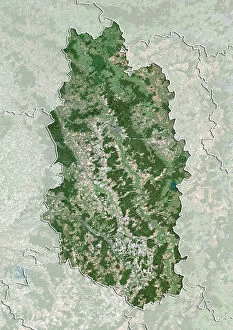 Luxembourg Collection: Departement of Meuse, France, True Colour Satellite Image
