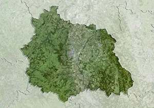 Departement of Puy-de-Dome, France, True Colour Satellite Image Departement of Puy-de-Dome, France, True Colour Satellite Image