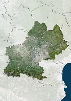 Departement of Tarn-et-Garonne, France, True Colour Satellite Image