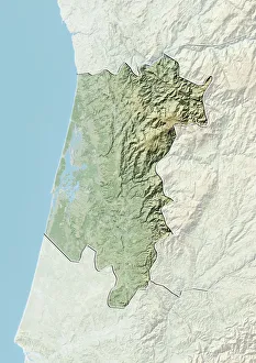 District of Aveiro, Portugal, Relief Map District of Aveiro, Portugal, Relief Map