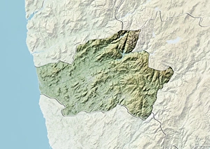 District of Braga, Portugal, Relief Map District of Braga, Portugal, Relief Map