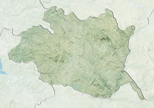 District of Evora, Portugal, Relief Map District of Evora, Portugal, Relief Map