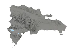 Dominican Republic, Relief Map