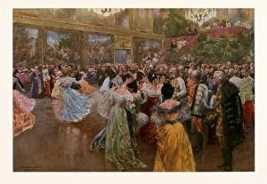 The Emperor Franz Josef At The Ball In The Redoutensaale Of The Hofburg In Vienna By The Emperor Franz Josef At The Ball In The Redoutensaale Of The Hofburg In Vienna By