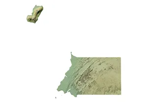 Equatorial Guinea, Relief Map