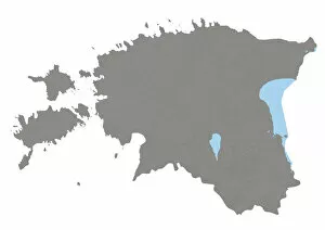 Estonia Collection: Estonia, Relief Map