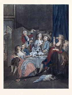 The Evening Meal By Jean Baptiste Huet The Evening Meal By Jean Baptiste Huet