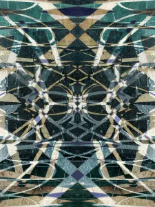 Colorful Abstract Backgrounds Prints: Abstract visualization, railings and steps in the main square of Sucre, Bolivia