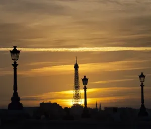 International Travel Destinations Prints: The Eiffel Tower at sunset