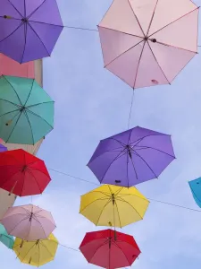 Flying Umbrellas Print - Oxford, England (Evolve)